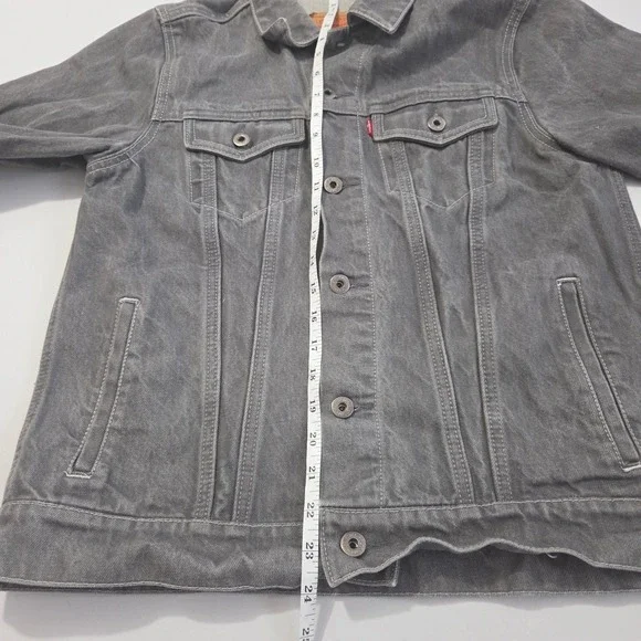 Levi Strauss Youth Gray‎ Denim Trucker Jacket XL Extra Large Childrens - Picture 7 of 9